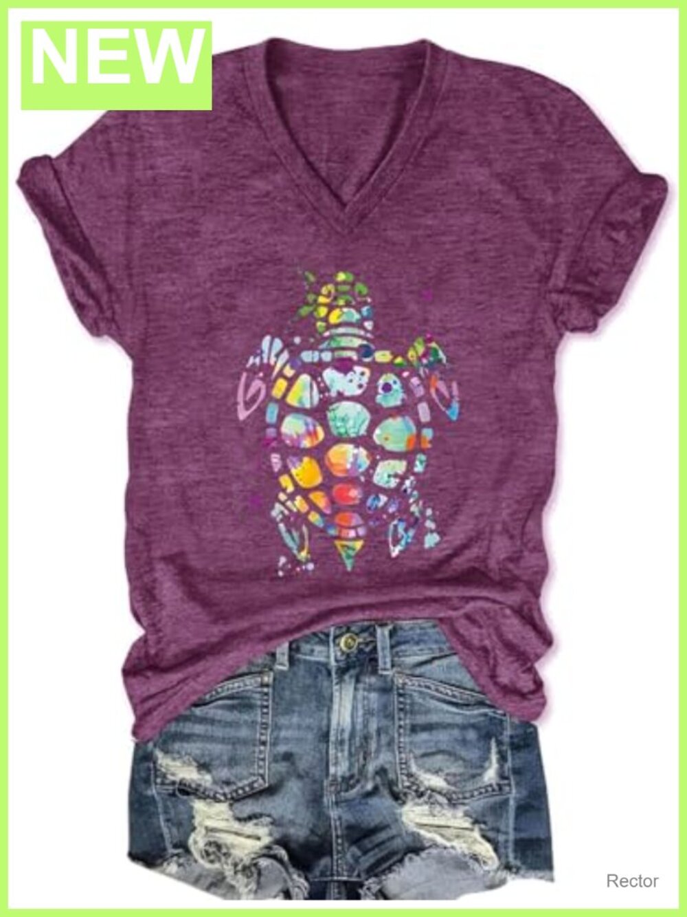 Women's V-Neck Boho Wildflowers Graphic T-Shirt Short Sleeve Casual Summer Top